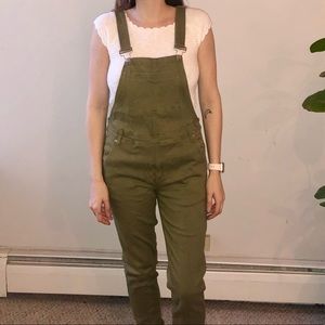 Olive green overalls